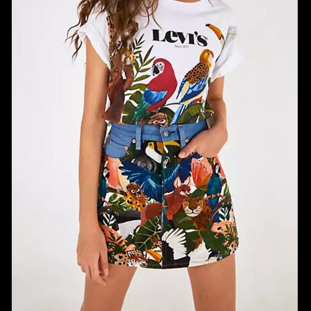 Farm Rio x Levi’s “ribcage” skirt, size 28